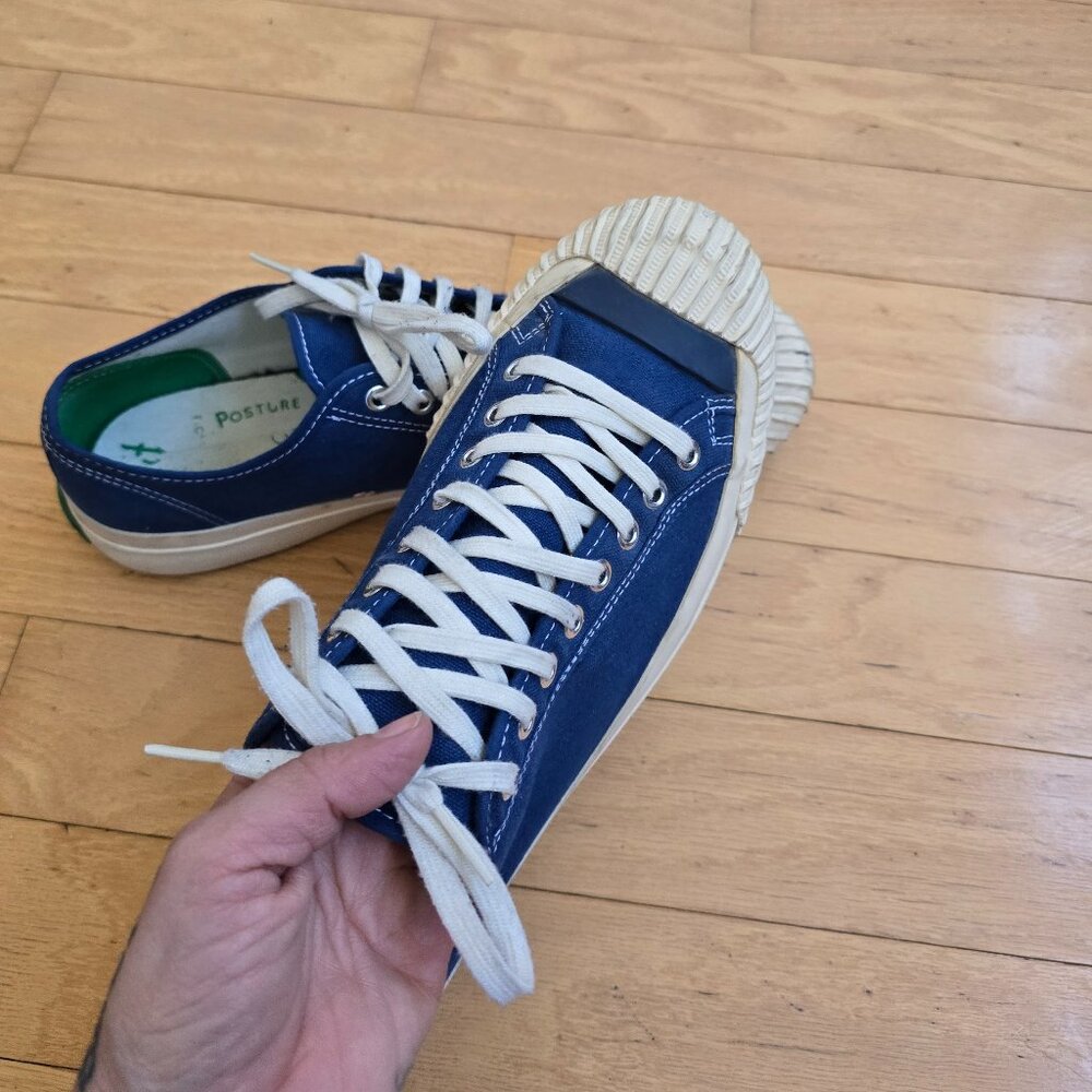 PF Flyers | The Grounder Collection blue canvas low-top sneakers | MENS 12 - Picture 4 of 10